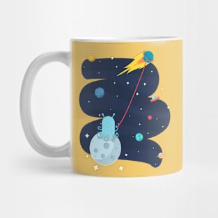 Space Kite T-Shirt - Universe Comet Ilustration Mug